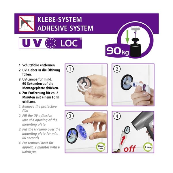 Porta asciugamani in acciaio inox autoportante in argento lucido Maribor - Wenko-image-4
