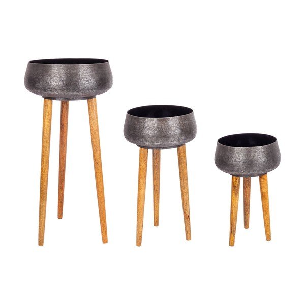 Set di coprivaso in metallo 3 pz ø 37,5 cm Varanasi – Bizzotto