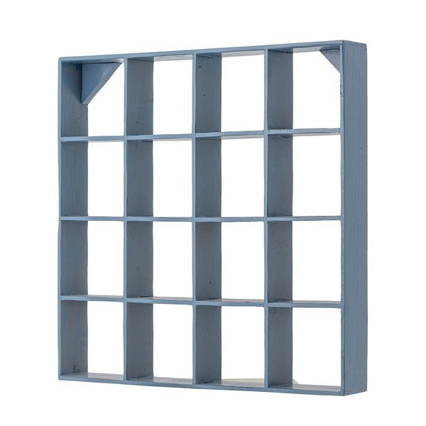 Mensola blu in legno riciclato con ripiani multipli 70 cm Bekka – Bloomingville-image-2