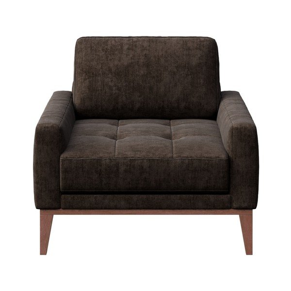 Tmavě hnědé křeslo MESONICA Musso Tufted