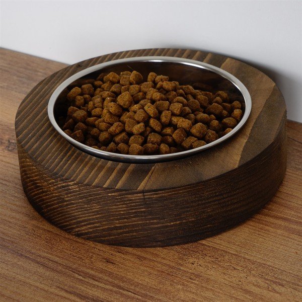 Ciotola per cani con base in legno massiccio di abete rosso - Petpetite-image-1