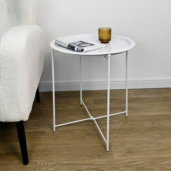 Tavolino rotondo in metallo ø 47 cm Hilmar – Yes Everyday-image-1