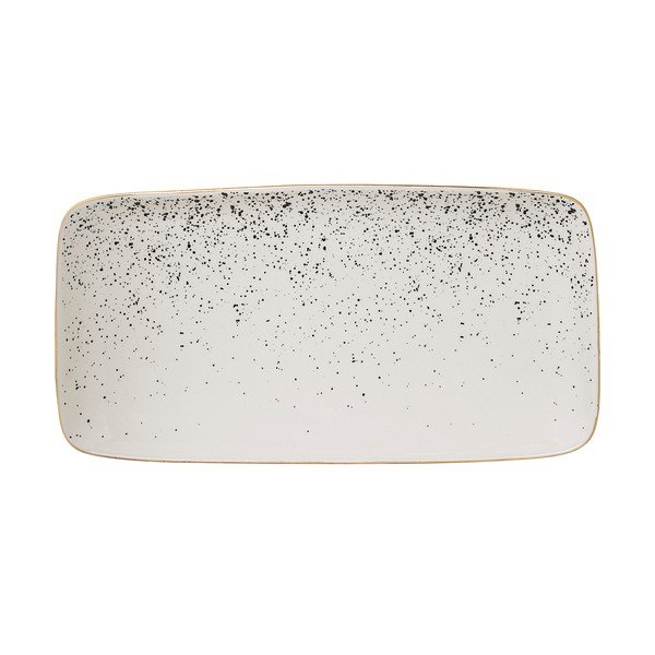 Bílý kameninový servírovací talíř Bloomingville Venus, 30 x 15 cm