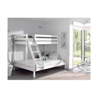 Letto a castello in pino bianco 140x200/90x200 cm Pino Martin - Vipack