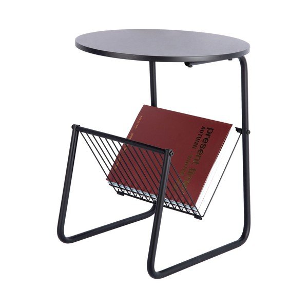 Tavolino rotondo in metallo ø 40 cm Riqueza Revista – Leitmotiv-image-2