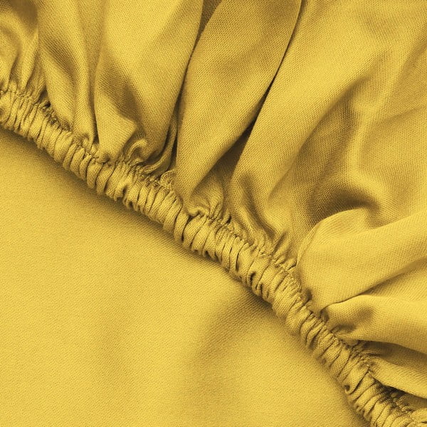 Lenzuolo con angoli giallo in cotone 140x200 cm – Mijolnir-image-2