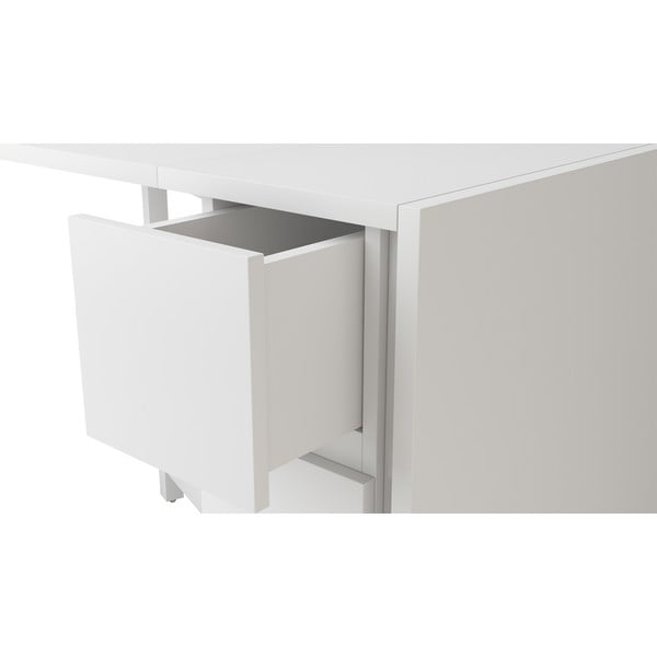 Tavolo multifunzionale pieghevole bianco Kungla - Woodman-image-4