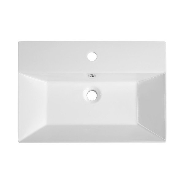 Lavabo bianco in ceramica 60x42 cm Sistema – Sapho-image-2