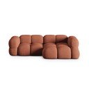 Divano angolare color mattone (con penisola a destra/con chaise lounge) Loretto – Cosmopolitan Design