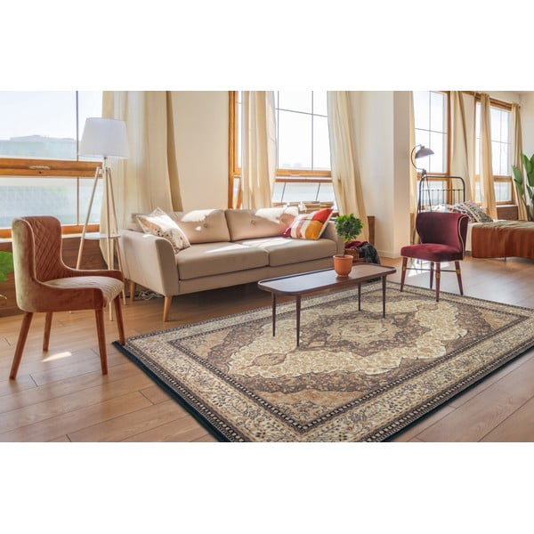 Tappeto in lana marrone chiaro 133x180 cm Charlotte - Agnella-image-1