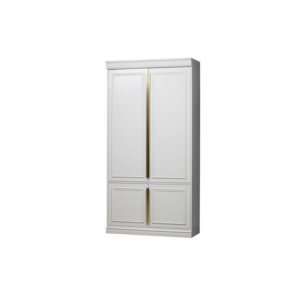 Armadio grigio chiaro in pino massiccio 110x215x44 cm Organize – WOOOD-image-2