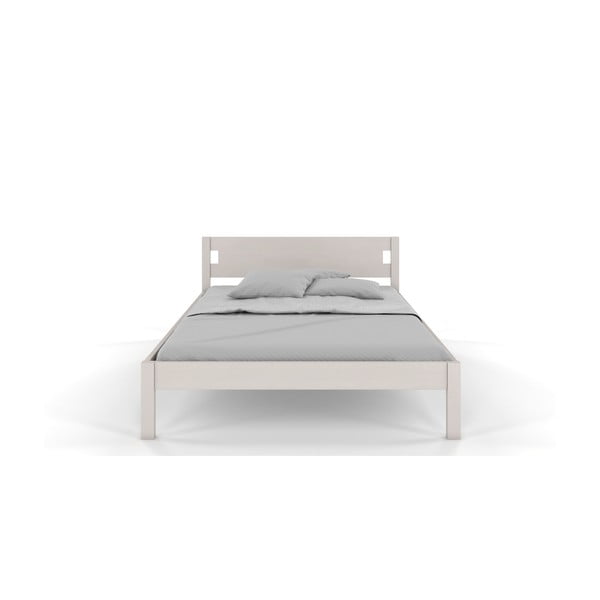 Letto matrimoniale in pino bianco 180x200 cm Laxbaken - Skandica-image-1