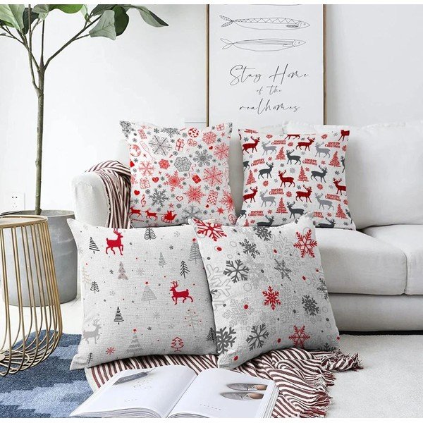 Federe decorative in set a tema natalizio 4 pz 43x43 cm Merry Christmas – Mila Home
