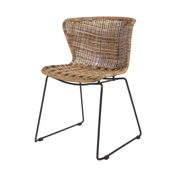 Sedie da esterno in set di colore naturale in rattan artificiale 2 pz Wings – WOOOD