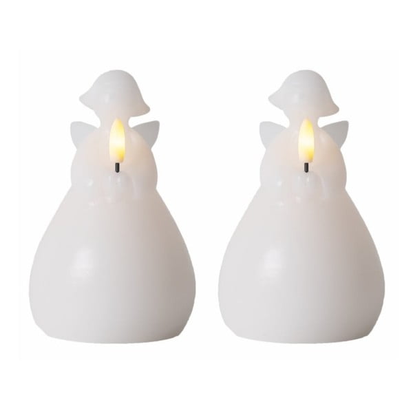 Decorazione natalizia luminosa bianca 2 pz ø 6,5 cm Lucia – Sirius
