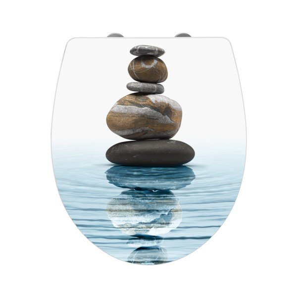 Sedile WC a chiusura facilitata Meditazione, 45 x 38,8 cm - Wenko