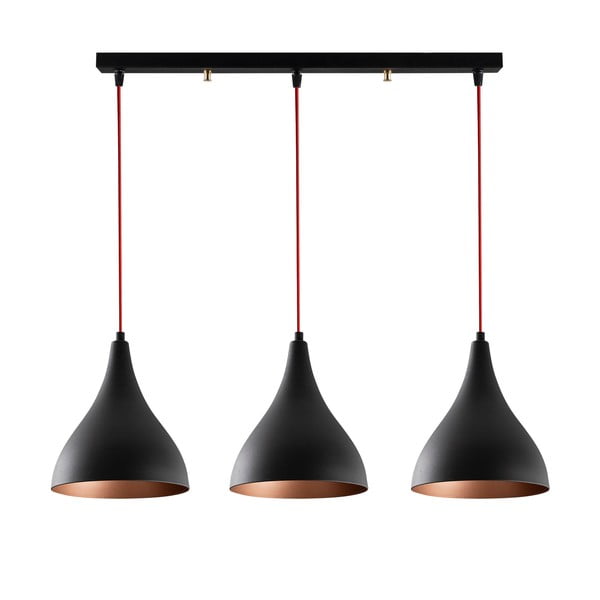 Apparecchio a sospensione nero con paralume in metallo Berceste - Opviq lights-image-3