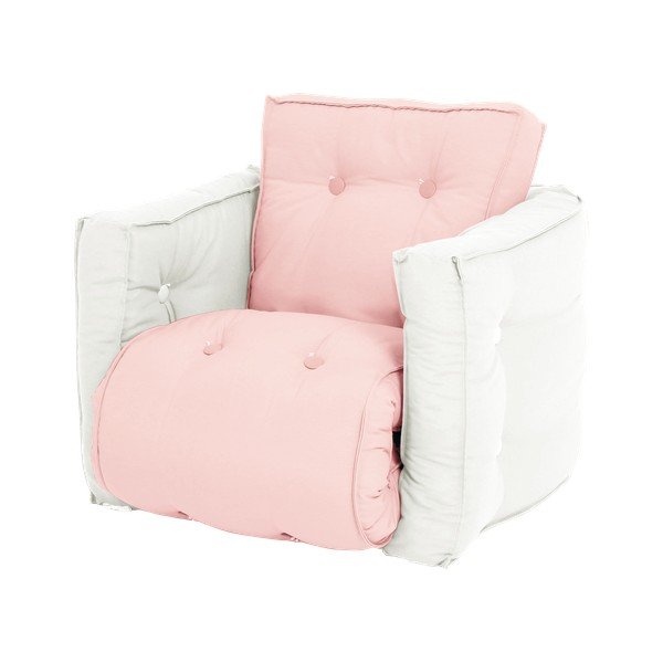 Dětské rozkládací křesílko Karup Design Mini Dice Pink//Creamy