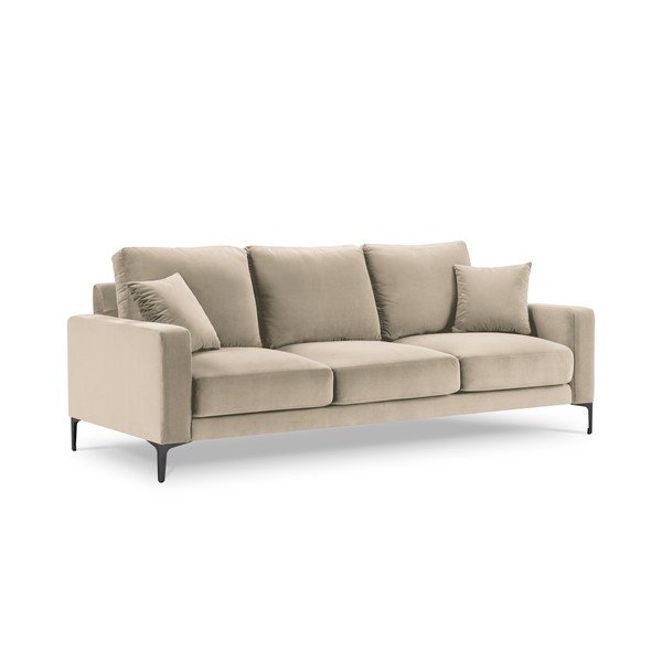 Divano in velluto beige, 220 cm Harmony - Kooko Home-image-2