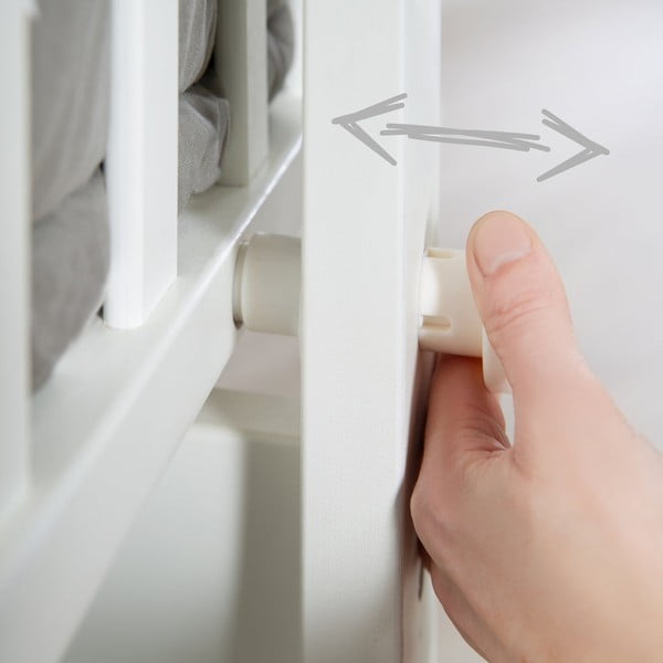 Culla bianca con ruote/con baldacchino 40x90 cm Adam & Eule – Roba-image-3