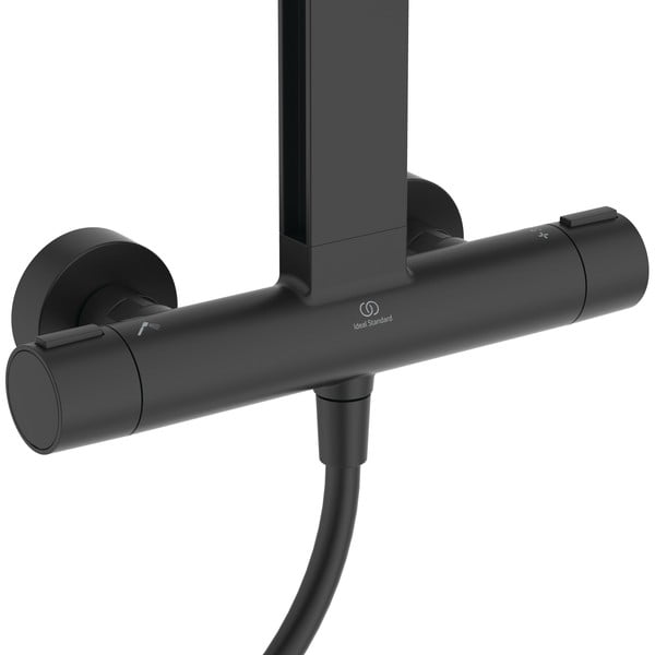 Set rubinetteria da doccia in metallo nero opaco 111 cm ALU+ - Ideal Standard-image-2