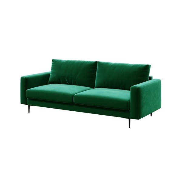 Divano in velluto verde scuro Devichy , 222 cm Levie - devichy-image-2
