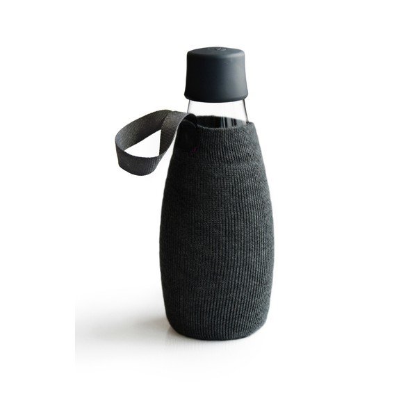 Manicotto per bottiglia in vetro nero, 500 ml - ReTap