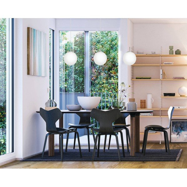 Lampadario bianco/argentato con paralume in vetro ø 20 cm RONDO – EGLO-image-4