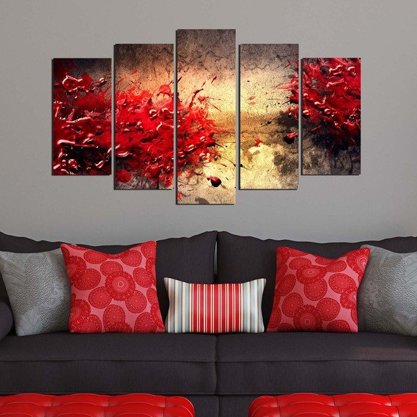 Battaglia di Red pittura murale in più parti - Wallity-image-1
