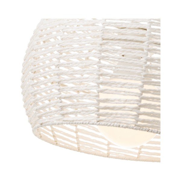 Lampada da soffitto bianca con paralume in bambù ø 35 cm - Casa Selección-image-2