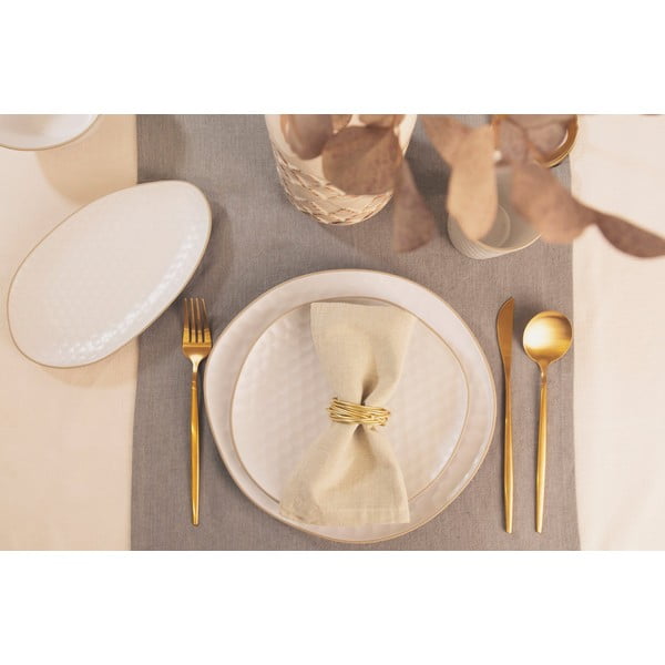 Piatto da portata bianco in gres 19x33 cm Imprints – Villa Altachiara-image-1