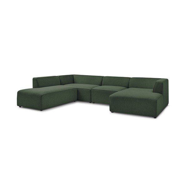 Divano angolare componibile verde (penisola a sinistra/a U) Megeve – Bobochic Paris
