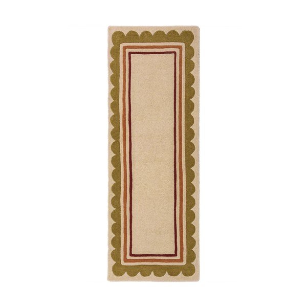 Passatoia di colore naturale in lana tessuta a mano 80x230 cm Lois – Flair Rugs