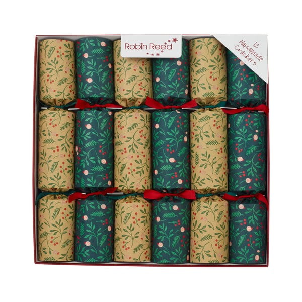 Crackers natalizi in set da 12 Natural Foliage - Robin Reed