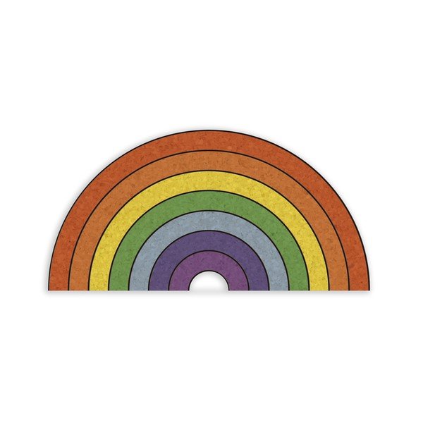 Lavagna in sughero a forma di arcobaleno, 70 x 50 cm Rainbow - Really Nice Things