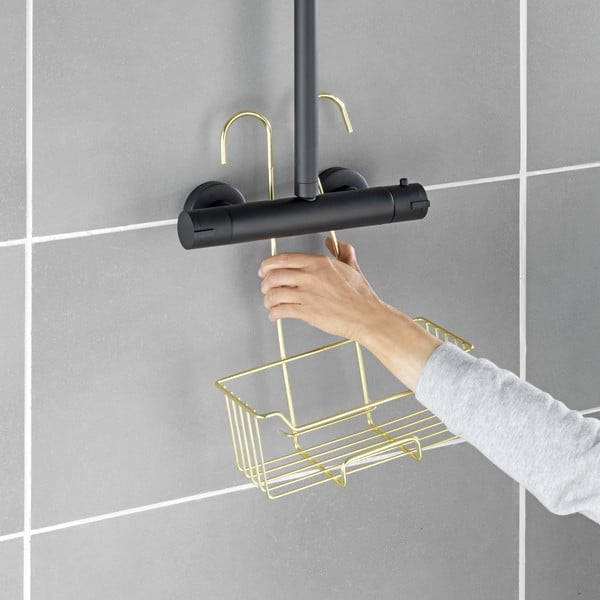 Mensola da bagno sospesa in acciaio inox color oro Milo - Wenko-image-2