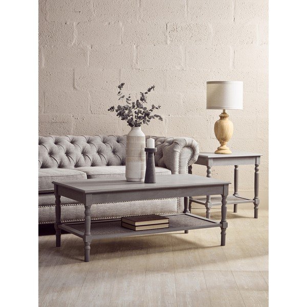 Tavolino da salotto grigio 60x120 cm Heritage – Premier Housewares-image-1