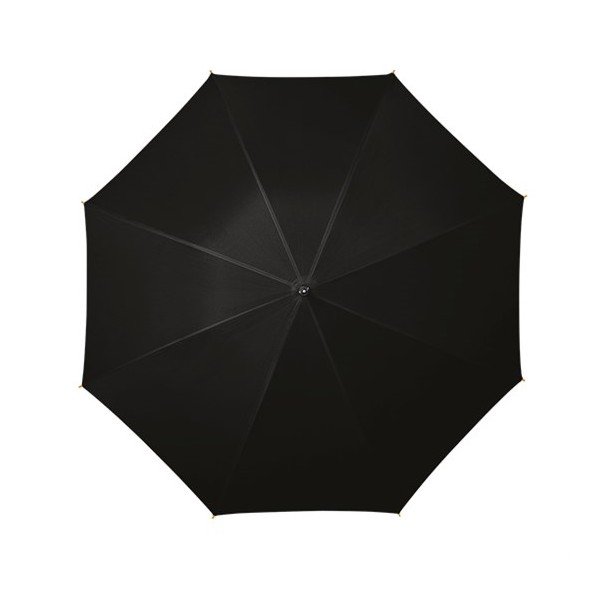 Černý deštník s dřevěným madlem Ambiance Wooden, ⌀ 102 cm-image-1