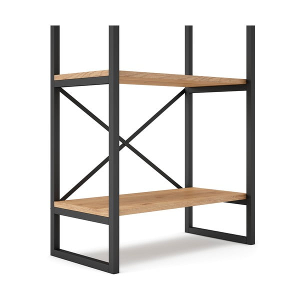 Scaffale in rovere nero/naturale 58x175 cm Dusan - Marckeric-image-4