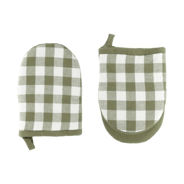 Set di guanti da forno in cotone 2 pz Gingham – Tiseco Home Studio