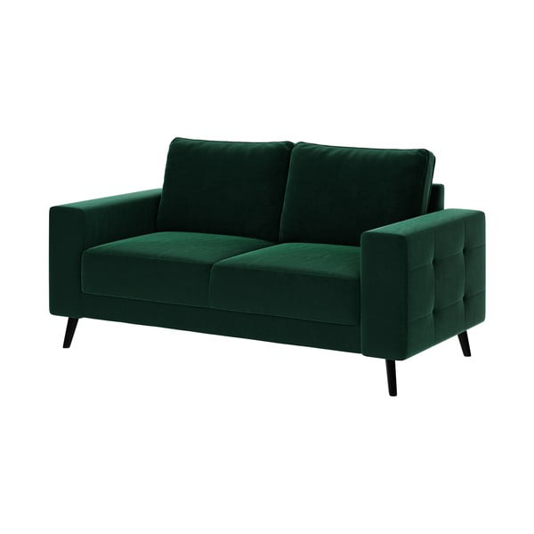 Divano in velluto verde scuro , 168 cm Fynn - Ghado-image-2