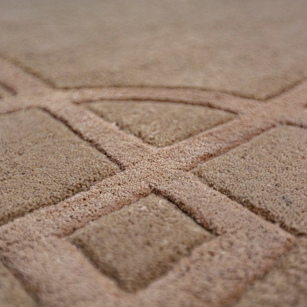 Tappeto marrone in lana tessuto a mano 120x170 cm Gatsby – Flair Rugs-image-2