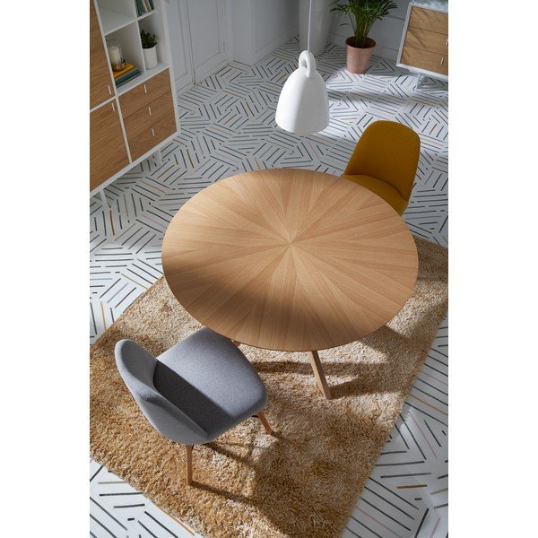 Tavolo da pranzo in legno di quercia, ⌀ 120 cm Carmel - sømcasa-image-1