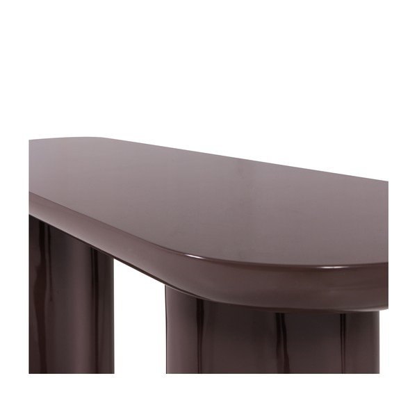 Tavolo consolle marrone scuro lucido 35x120 cm Evara – WOOOD-image-4