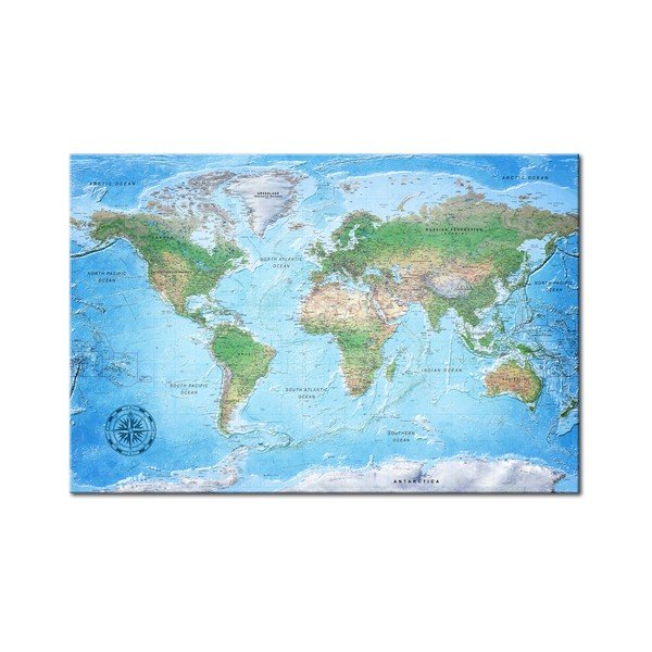 Bimago Mappamondo da parete , 90 x 60 cm Traditional Cartography - Artgeist