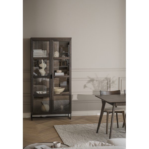 Vetrina in rovere marrone 95x195 cm Everett - Rowico-image-1