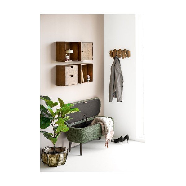 Attaccapanni da parete marrone scuro in rovere massiccio 40 cm Caltra – House Nordic-image-2