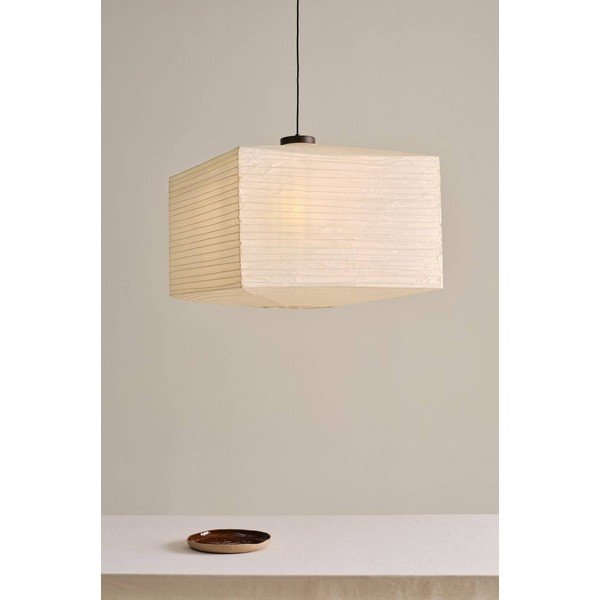 Lampadario beige in carta ø 70 cm Signe – Jotex-image-1