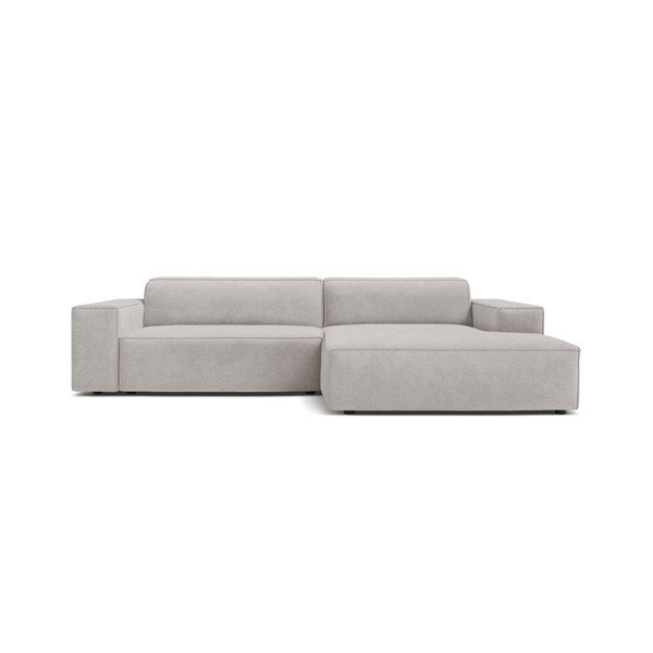 Divano angolare componibile grigio chiaro (con penisola a destra/con chaise lounge) Jodie – Micadoni -image-1