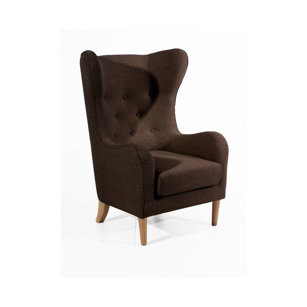Poltrona marrone scuro Miriam Linen - Max Winzer
